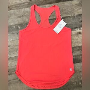 Calme by Johnny Was coral racer back tank top size XS NWT